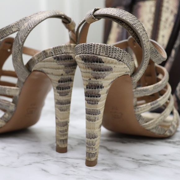 Tory Burch Charlene Lizard Print Heels - Picture 3 of 6